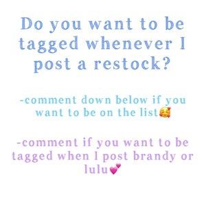 ❤️Brandy-Do you want to be tagged when I post?💕